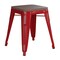 Flash Furniture 4 " Red Metal Stool with Wood Seat, PK4 ET-BT3503-18-RED-WD-GG - alternate 10